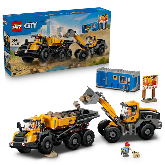 LEGO 60494 CITY DUMP TRUCK & FRONT END LOADER AGE: 8+