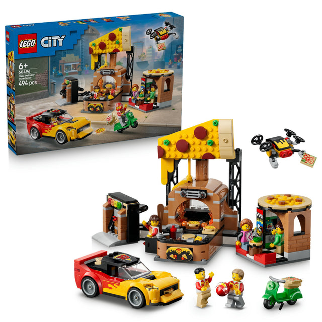 LEGO 60496 CITY PIZZA DELIVERY EXPERIENCE WITH VEHICLES AGE: 6+