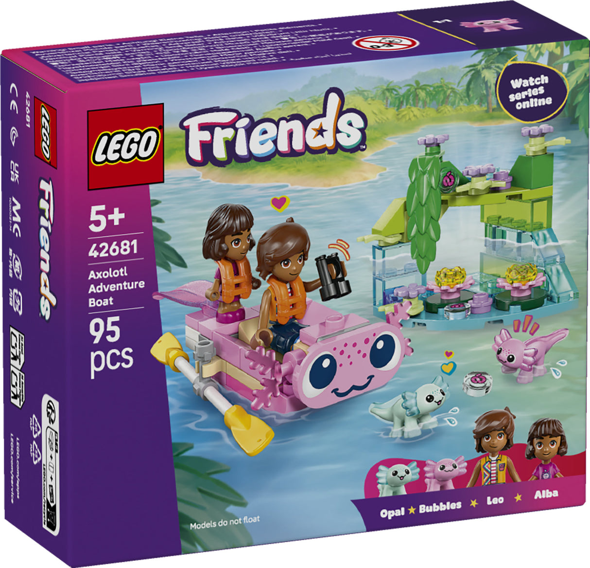LEGO LEGO FRIENDS AXOLOTL ADVENTURE BOAT 42681 AGE: 5+