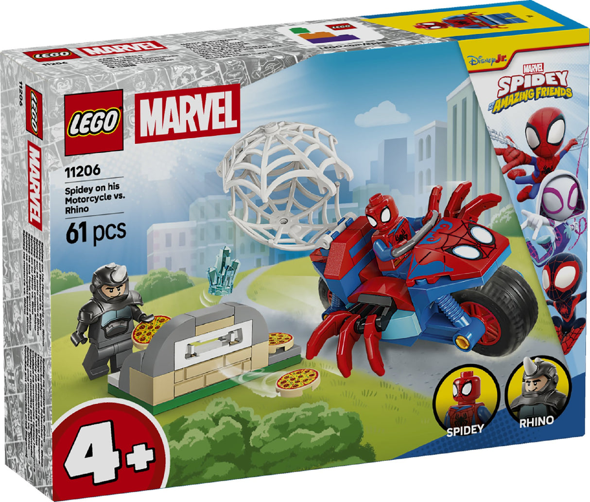 LEGO SPIDEY ON HIS MOTORCYCLE VS. RHINO 11206 AGE: 4+