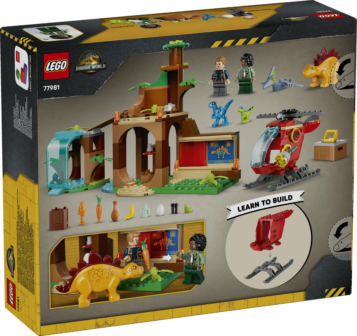 LEGO 77981 JURASSIC WORLD Velociraptor, Stegosaurus & Pteranodon Rescue AGE: 4+