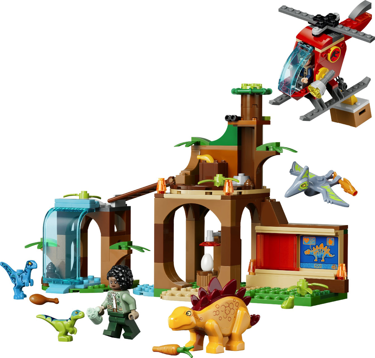 LEGO 77981 JURASSIC WORLD Velociraptor, Stegosaurus & Pteranodon Rescue AGE: 4+