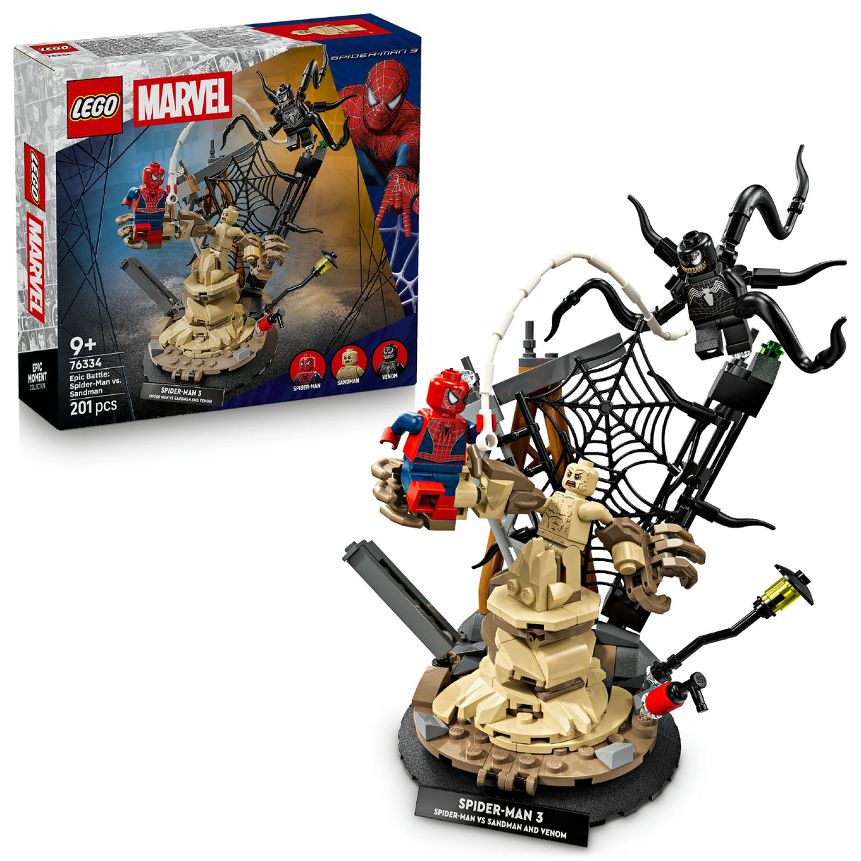 LEGO SUPER HEROES MARVEL SPIDERMAN VS SANDMAN 76334 AGE: 9+