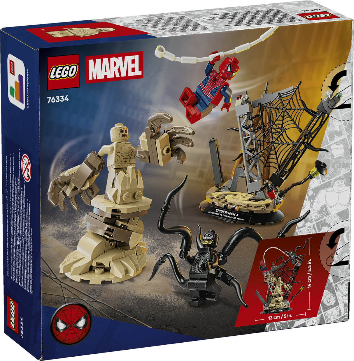 LEGO SUPER HEROES MARVEL SPIDERMAN VS SANDMAN 76334 AGE: 9+
