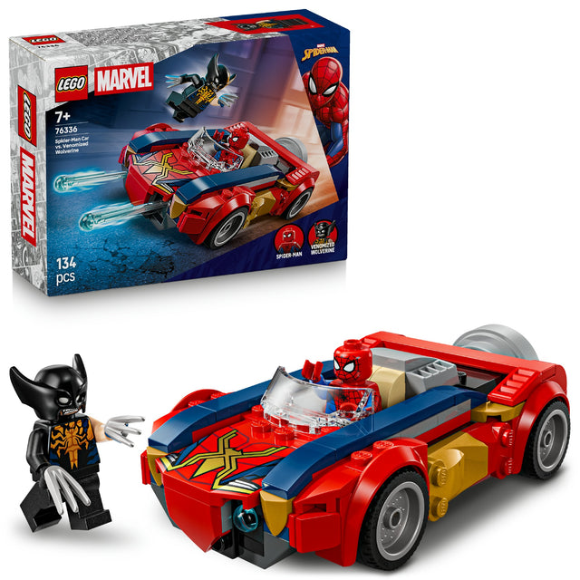 LEGO SUPER HEROES MARVEL SPIDER-MAN CAR VS. VENOMIZED WOLVERINE 76336 AGE: 7+
