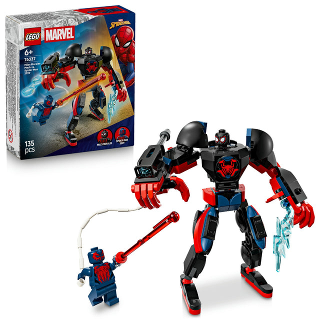 LEGO SUPER HEROES MARVEL MILES MORALES MECH VS. SPIDER-MAN 2099 76337 AGE: 6+