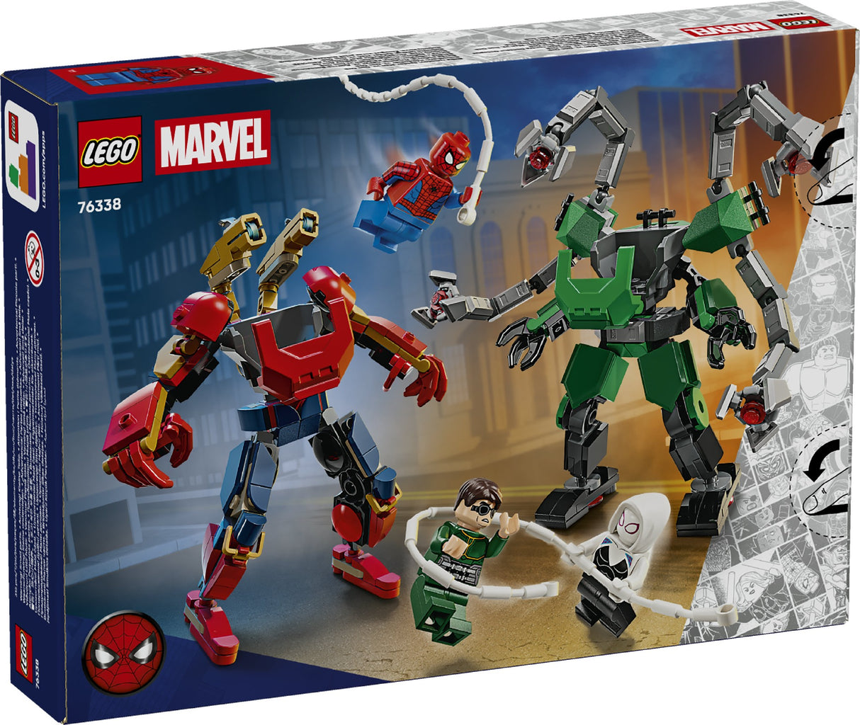 LEGO SUPER HEROES MARVEL MECH BATTLE: SPIDER-MAN VS. DOC OCK 76338 AGE: 6+