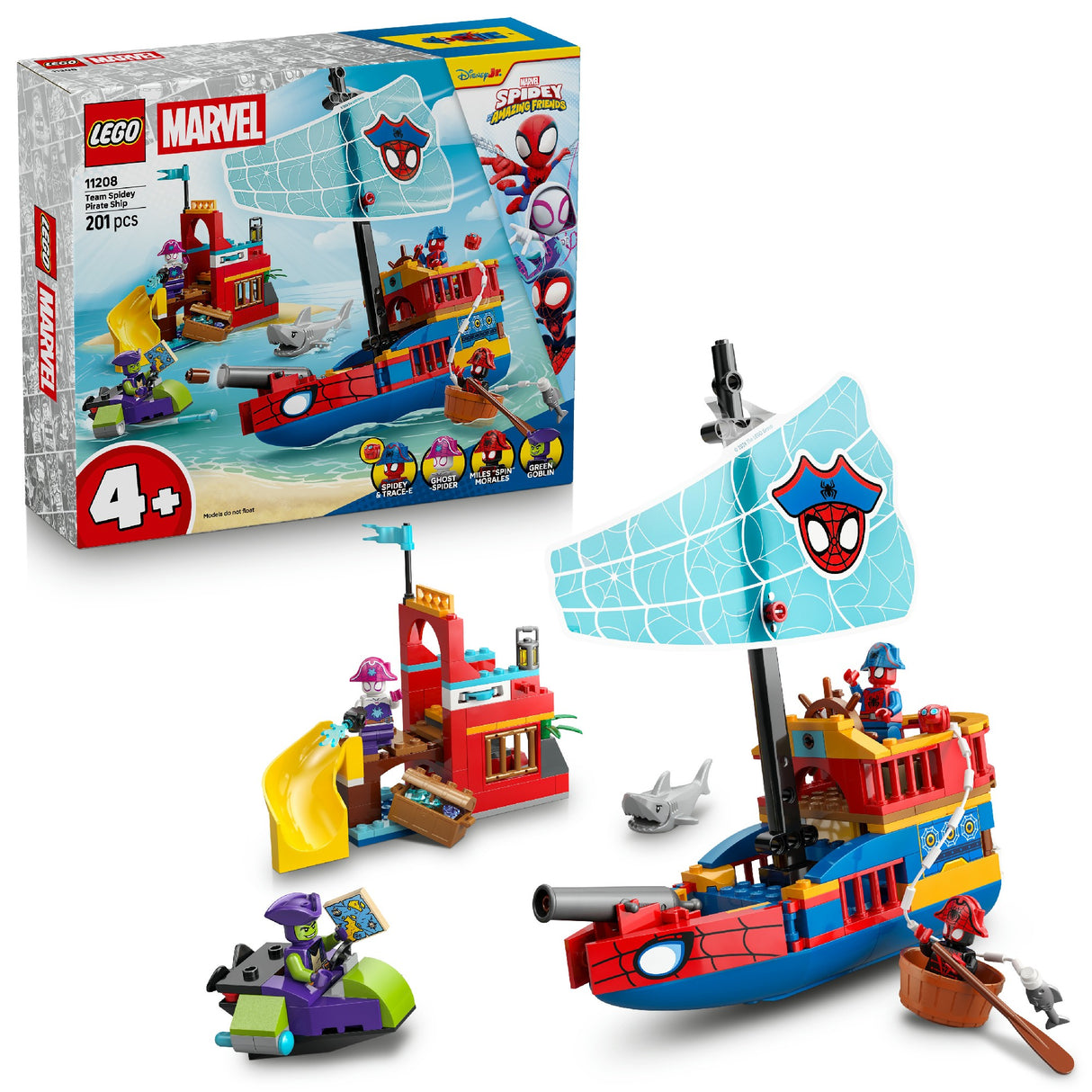 LEGO SPIDEY TEAM SPIDEY PIRATE SHIP 11208 AGE: 4+