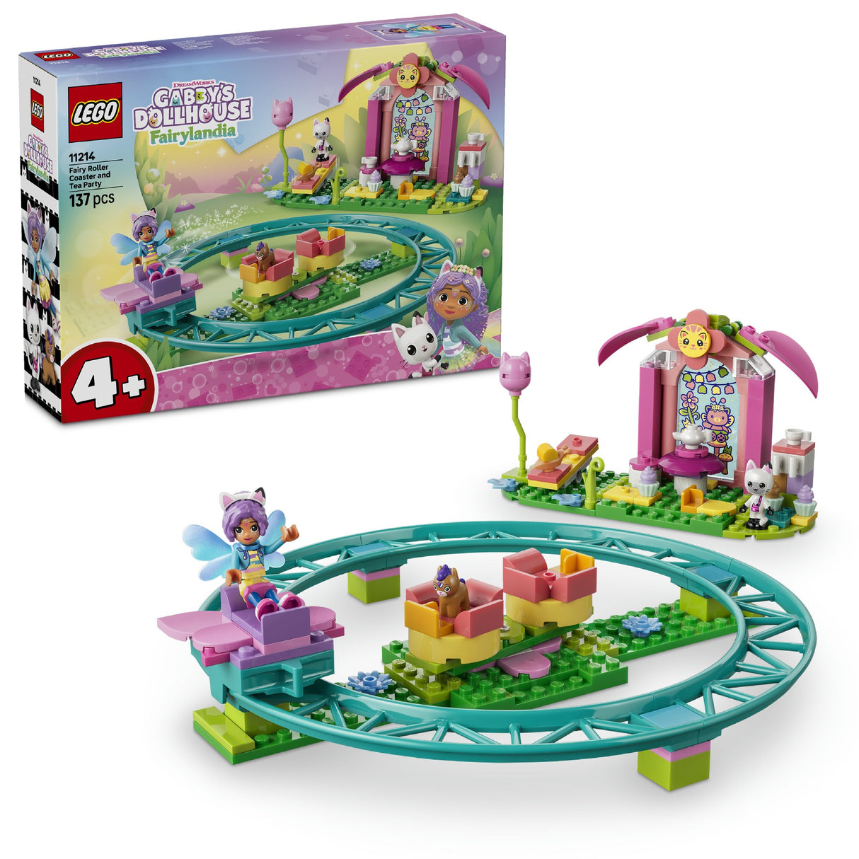 LEGO 11214 GABBY'S DOLLHOUSE FAIRY ROLLER COASTER AND TEA PARTY AGE: 4+