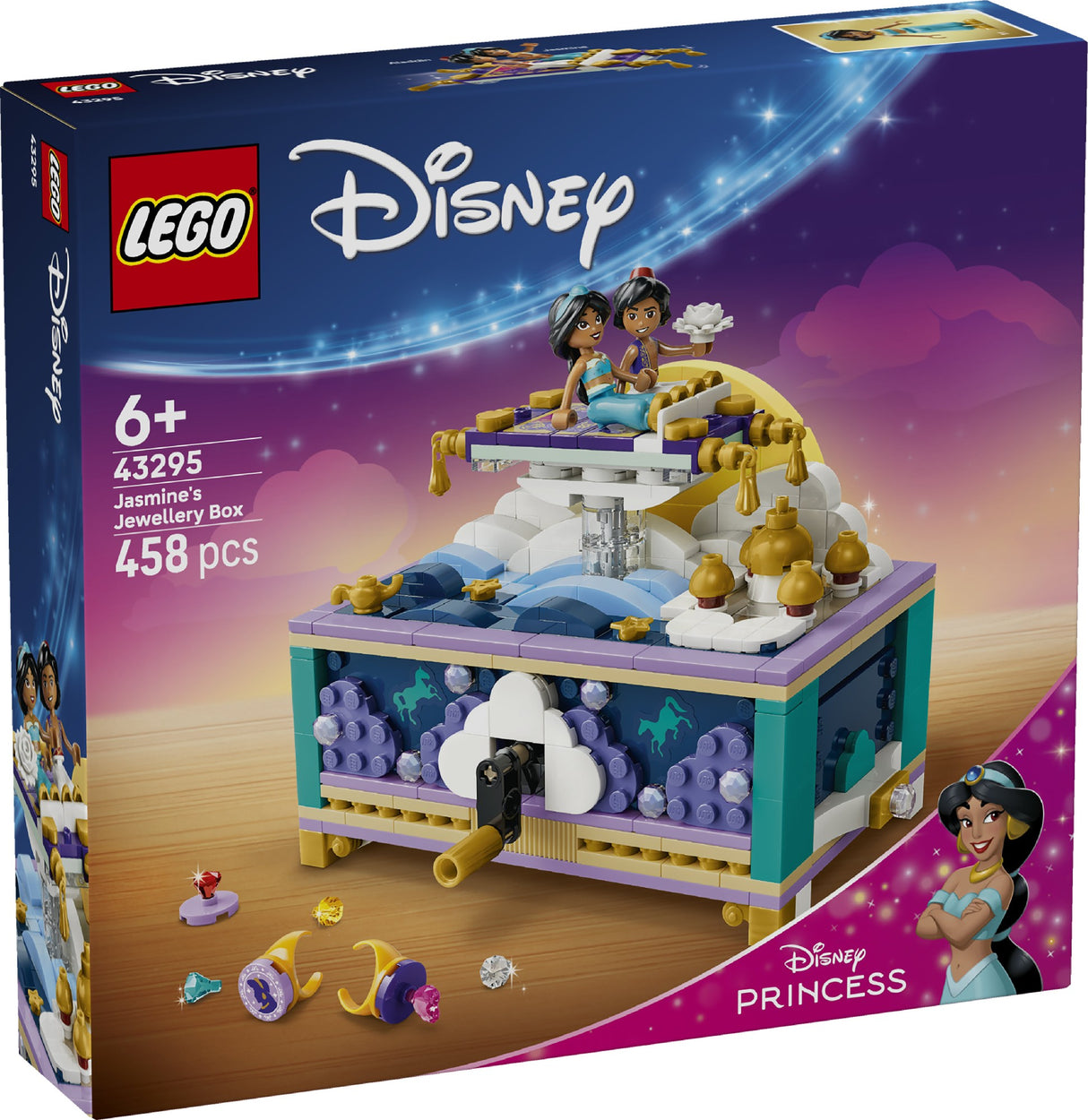LEGO 43295 DISNEY PRINCESS JASMINE'S JEWELRY BOX AGE: 6+