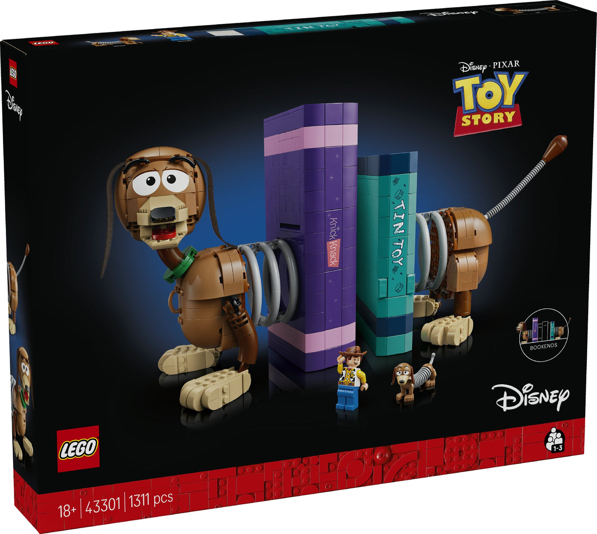 LEGO DISNEY PIXAR TOY STORY SLINKY DOG BOOKENDS 43301 AGE: 18+