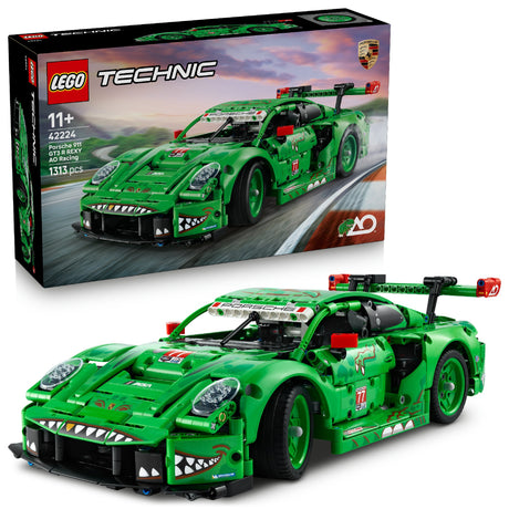 LEGO TECHNIC PORSCHE 911 GT3 R REXY AO RACING CAR 42224 AGE: 11+