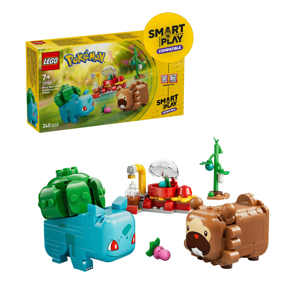 Lego 72155 Pokemon Smart Play™: Berry Bash With Bulbasaur And Bidoof Age: 7+