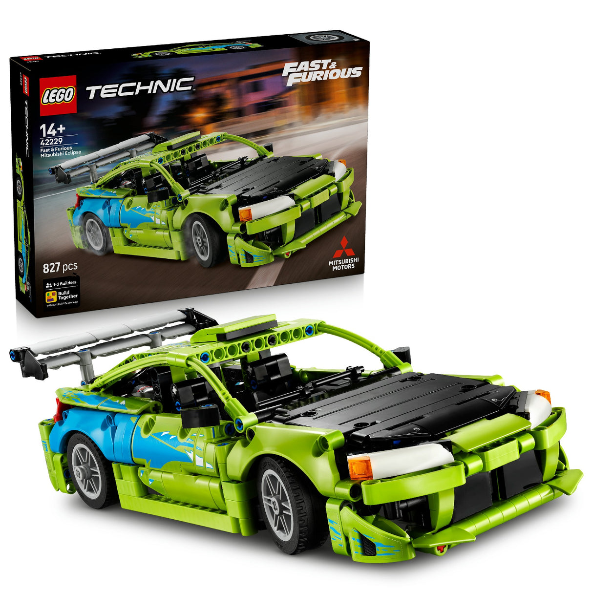 LEGO 42229 TECHNIC FAST AND FURIOUS MITSUBISHI ECLIPSE CAR AGE: 14+