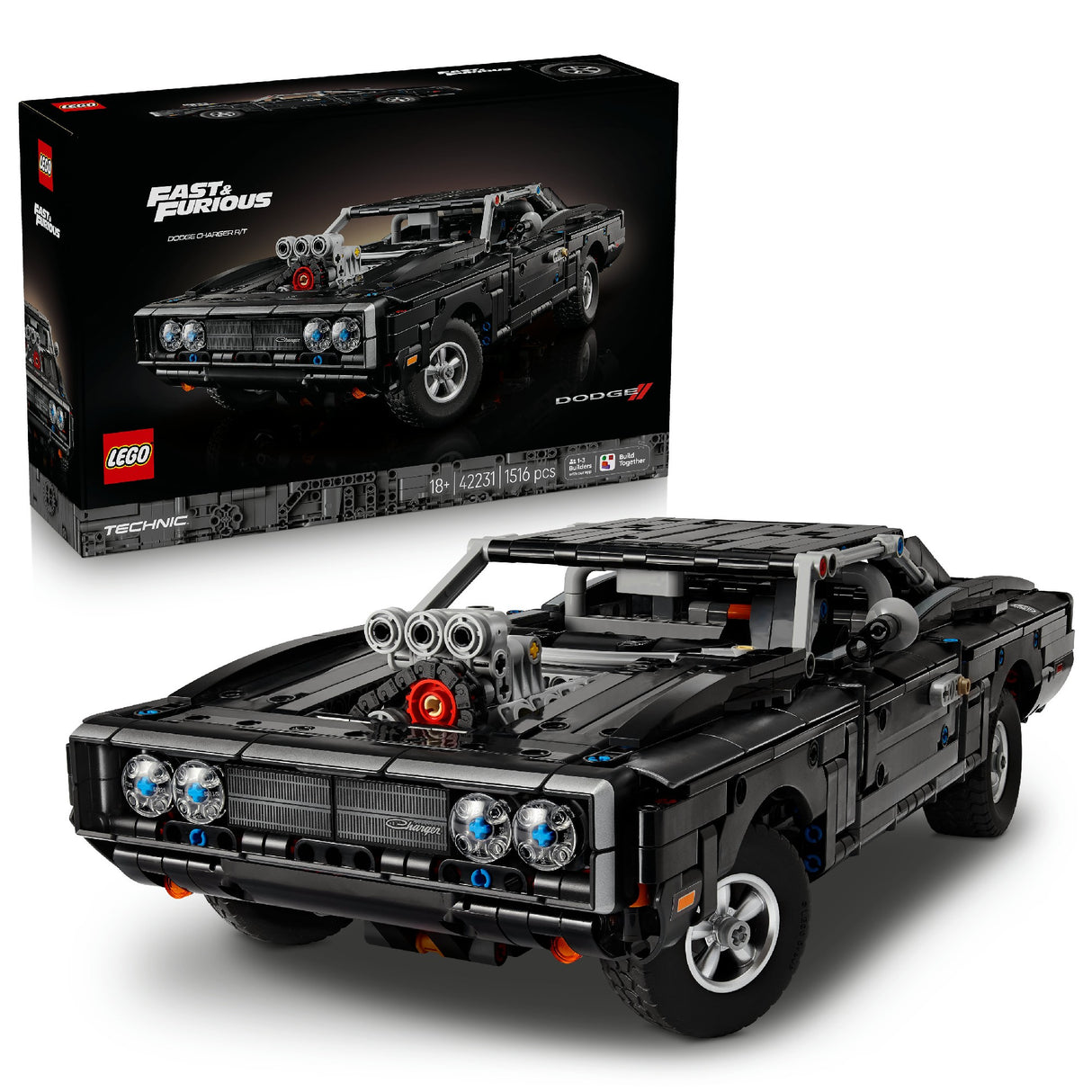 LEGO 42231 TECHNIC FAST AND FURIOUS DODGE CHARGER R/T CAR AGE: 18+