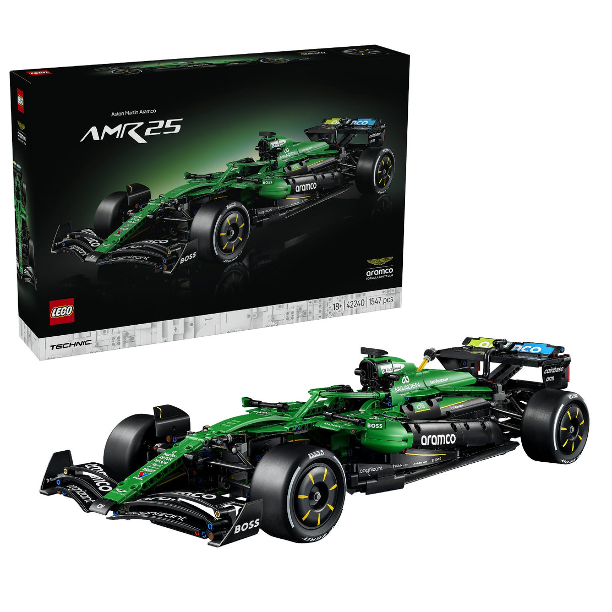 Lego 42240 Aston Martin Aramco Amr25 F1 Car Age:18+