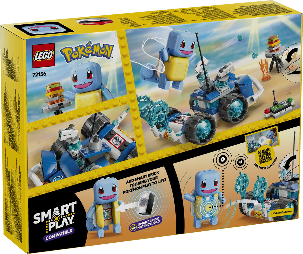 Lego 72156 Pokemon Smart Play™: Trainer'S Buggy Adventure With Squirtle Age:7+