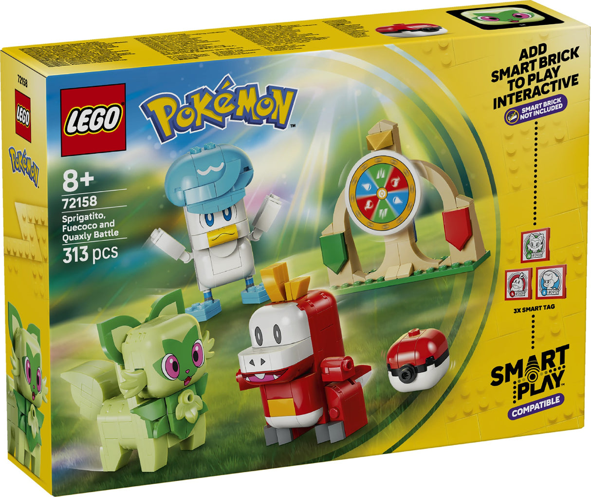 Lego 72158 Pokemon Smart Play™: Sprigatito, Fuecoco And Quaxly Battle Age: 8+