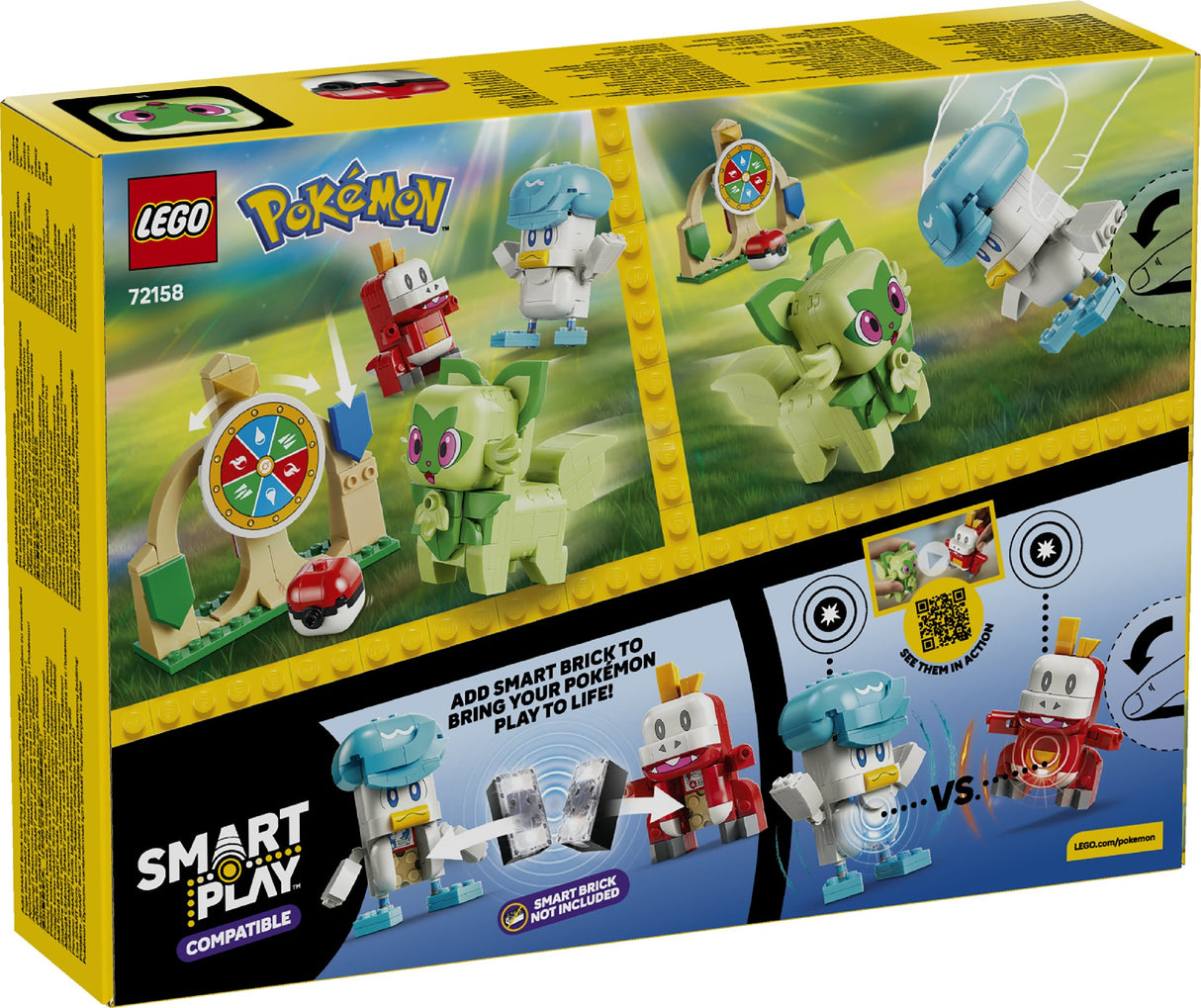 Lego 72158 Pokemon Smart Play™: Sprigatito, Fuecoco And Quaxly Battle Age: 8+