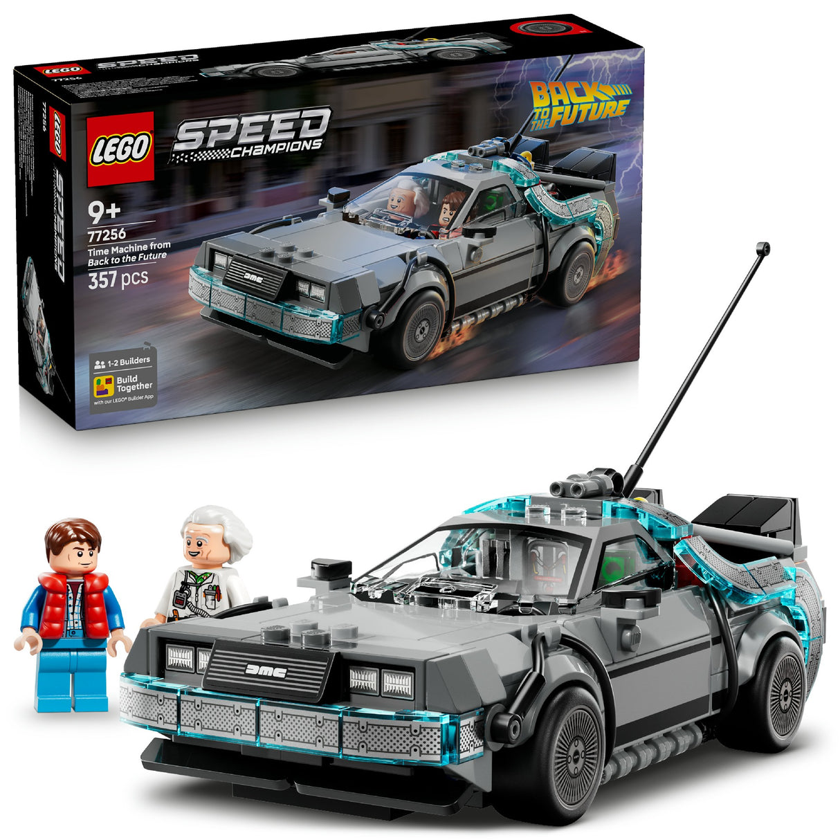 LEGO SPEED CHAMPIONS TIME MACHINE FROM BACK TO THE FUTURE 77256 AGE: 9+