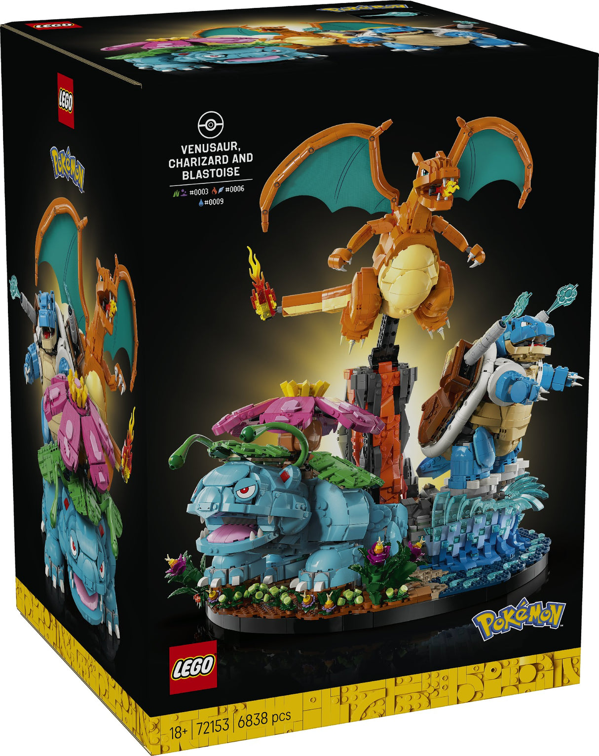 LEGO® Pokémon™ Venusaur, Charizard and Blastoise Set 72153 AGE: 18+