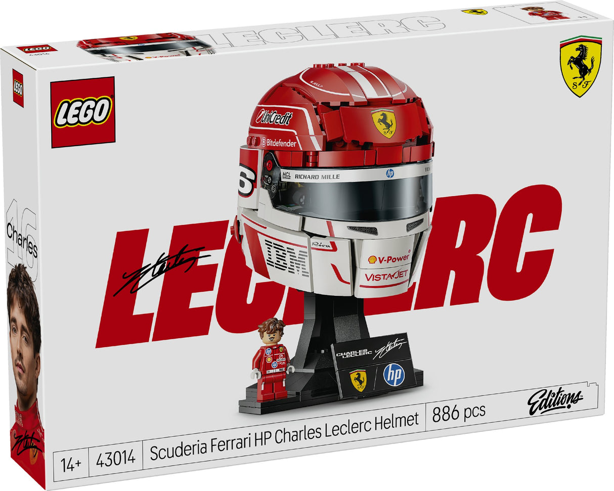 Lego Editions Vehicles Scuderia Ferrari Hp Charles Leclerc Helmet 43014 Age: 14+