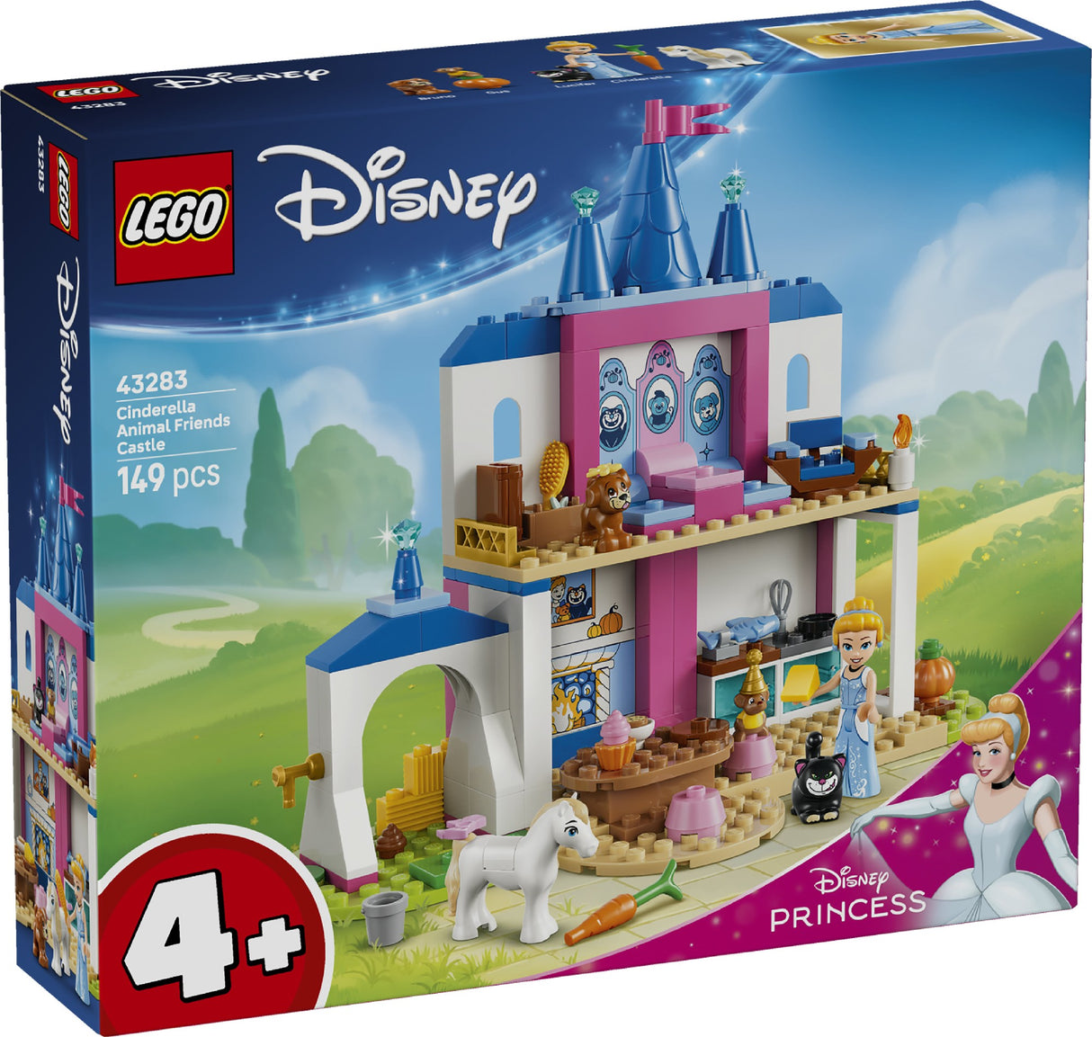 LEGO 43283 DISNEY PRINCESS CINDERELLA ANIMAL FRIENDS CASTLE AGE: 4+