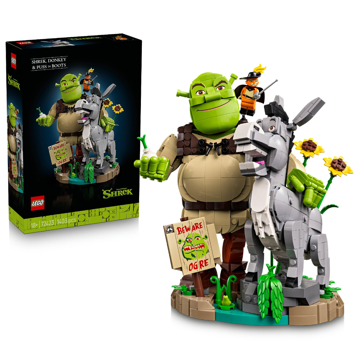 Lego Shrek, Donkey And Puss In Boots 72423 Age: 18+