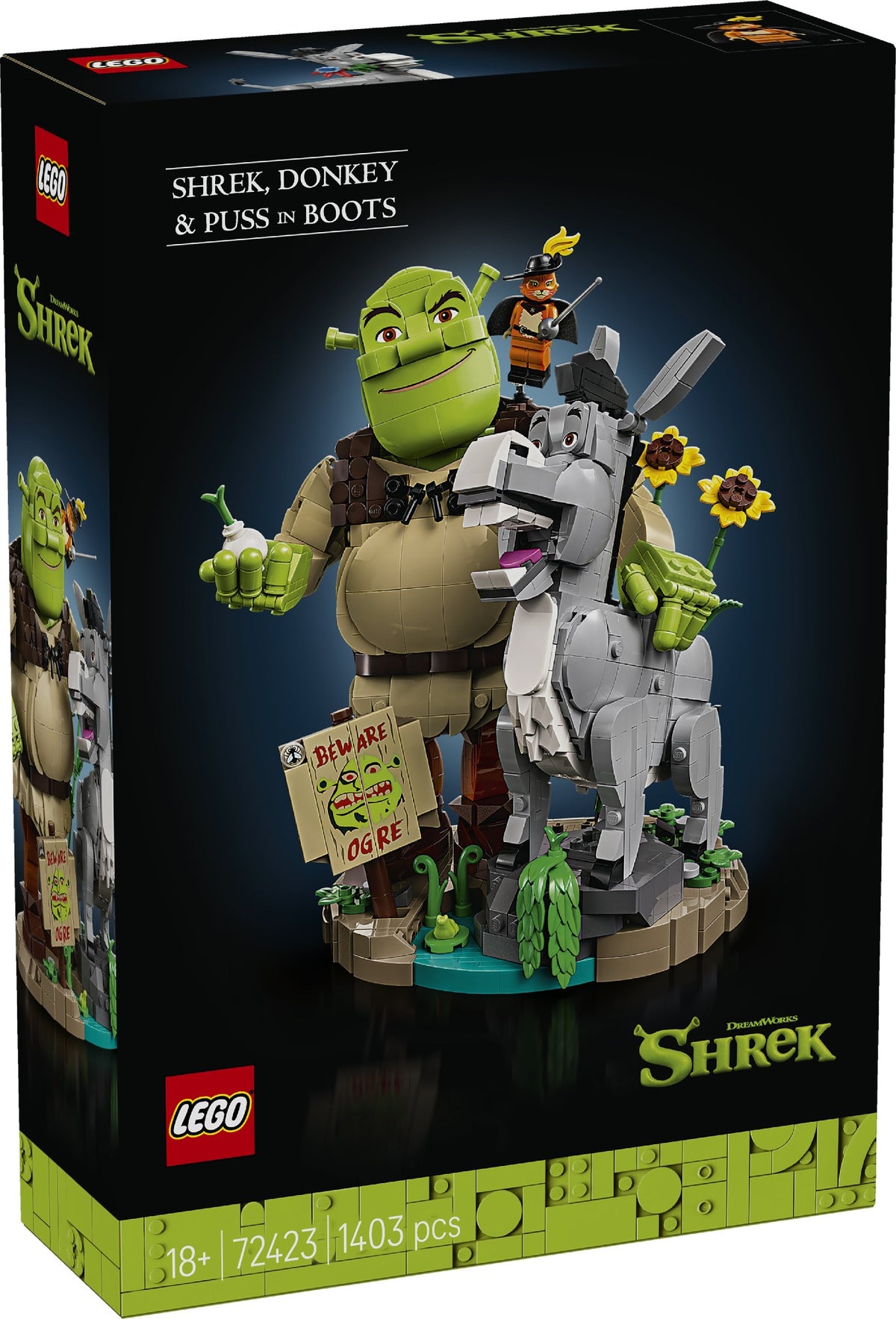 Lego Shrek, Donkey And Puss In Boots 72423 Age: 18+