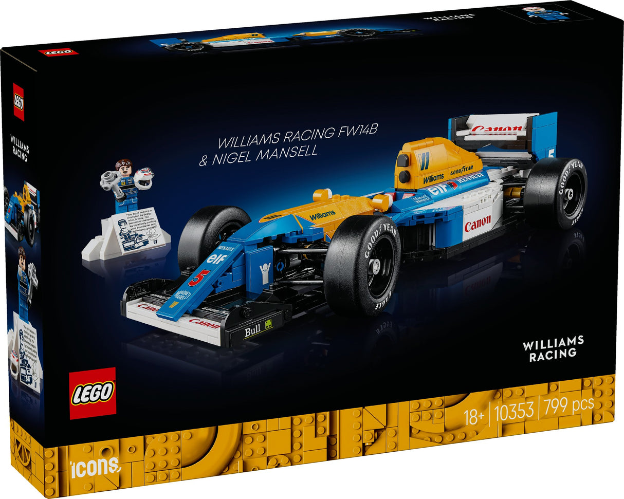 LEGO ICONS WILLIAMS RACING FW14B & NIGEL MANSELL 10353 AGE: 18+