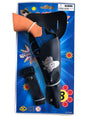 Gun 8 Shot Diecast 7.5" Pistol W/h Holder