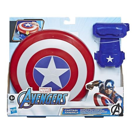 Hasbro Marvel Avengers Captain America Blast Magnetic Shield and Gauntlet Toy, Shield Attaches to Gauntlet, Avengers Role Play Multi