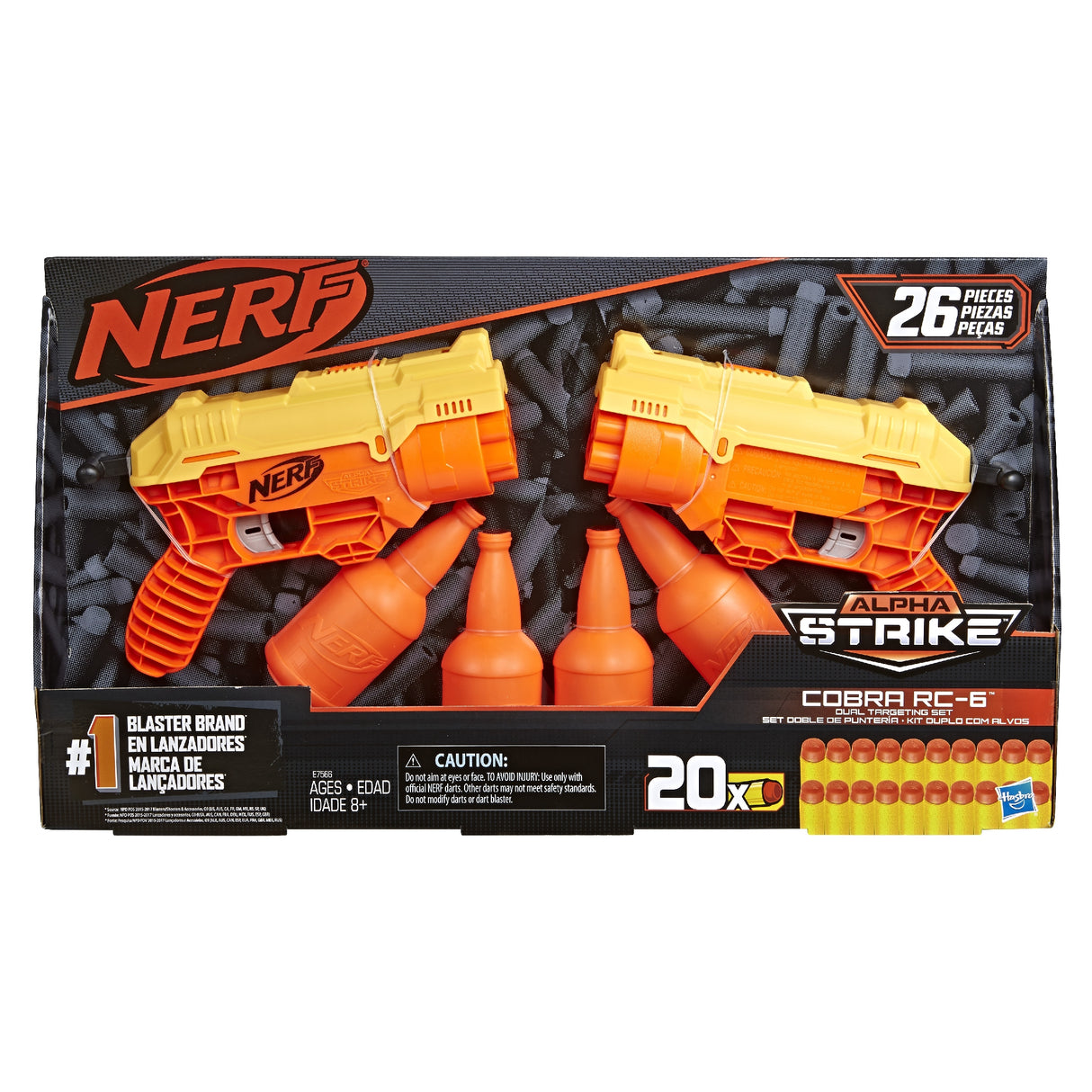 NERF 26-PIECE COBRA RC-6 DUAL TARGETING SET