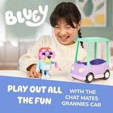 Bluey Chat Mates Grannies Car with Janet Press Her Nose and Hear 10 of Her Phrases from the Show Ages 3+