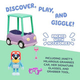 Bluey Chat Mates Grannies Car with Janet Press Her Nose and Hear 10 of Her Phrases from the Show Ages 3+