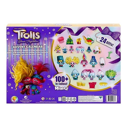 Trolls Band Together Mineez 24pc Holiday Advent Calendar