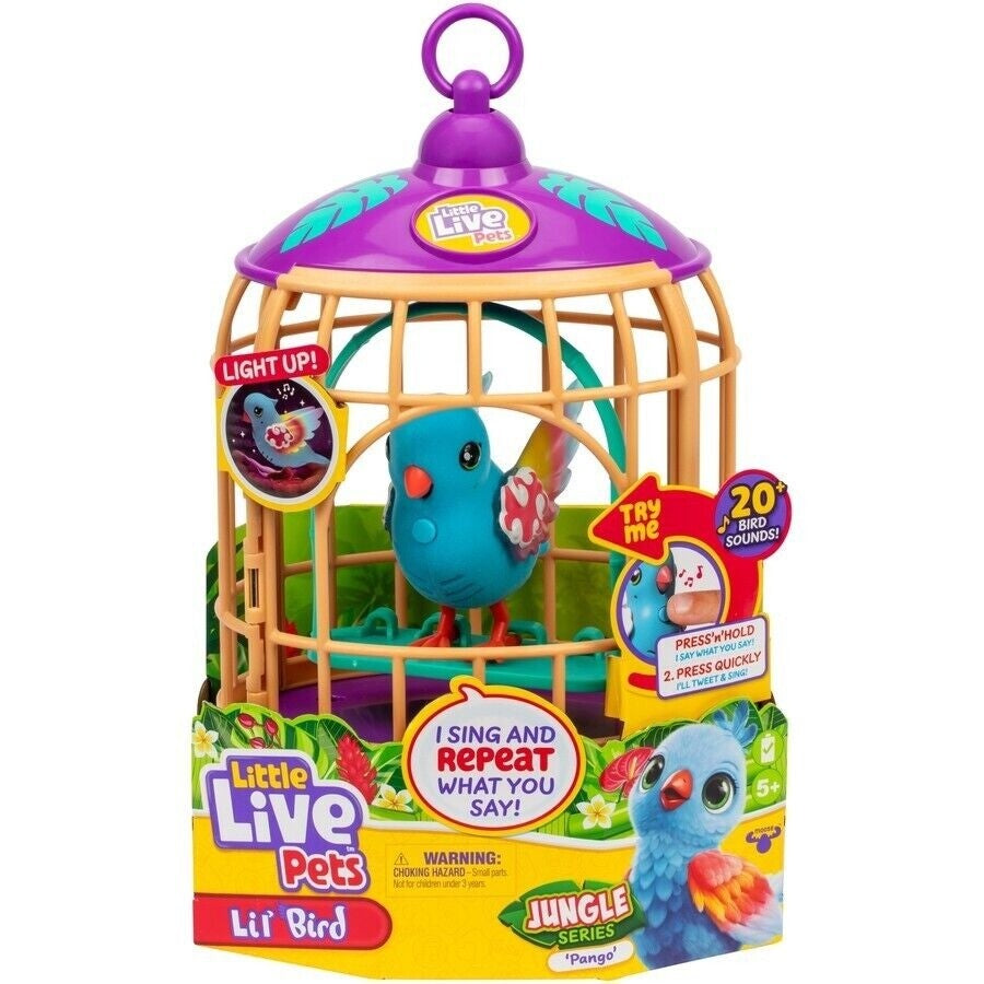 LITTLE LIVE PETS LIL' BIRD S15 BIRD & CAGE - JUNGLE SERIES PANGO