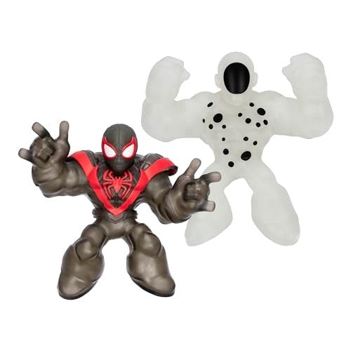 Heroes of Goo Jit Zu Marvel Glow Surge Spider-Verse Super Collider 2 Pack - Spiderman and The Spot