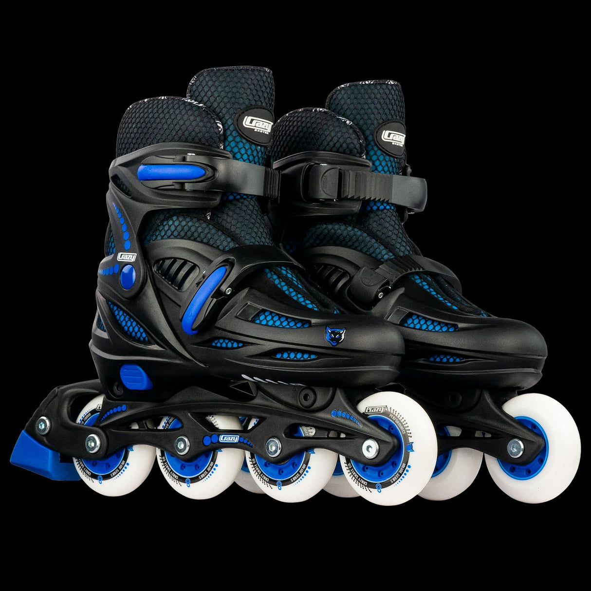 CRAZY SKATES 148 LARGE 5-8 BLACK