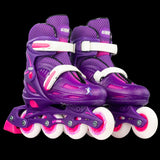 CRAZY SKATES 148 MEDIUM 2-5 PURPLE GLITTER