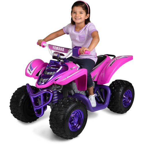 Yamaha Raptor ATV 12-Volt Battery-Powered Ride-on Pink/Purple