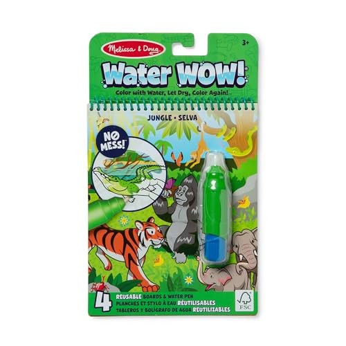 Melissa & Doug on the Go Water Wow! Reusable Water-Reveal Coloring Activity Pad – Jungle