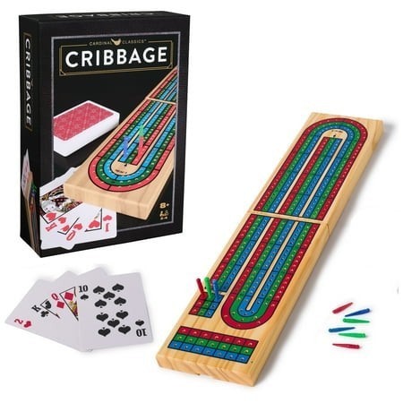 Spin Master Games  Cardinal Classics  Solid Wood Cribbage Folding Board Game  Ages 8 and up
