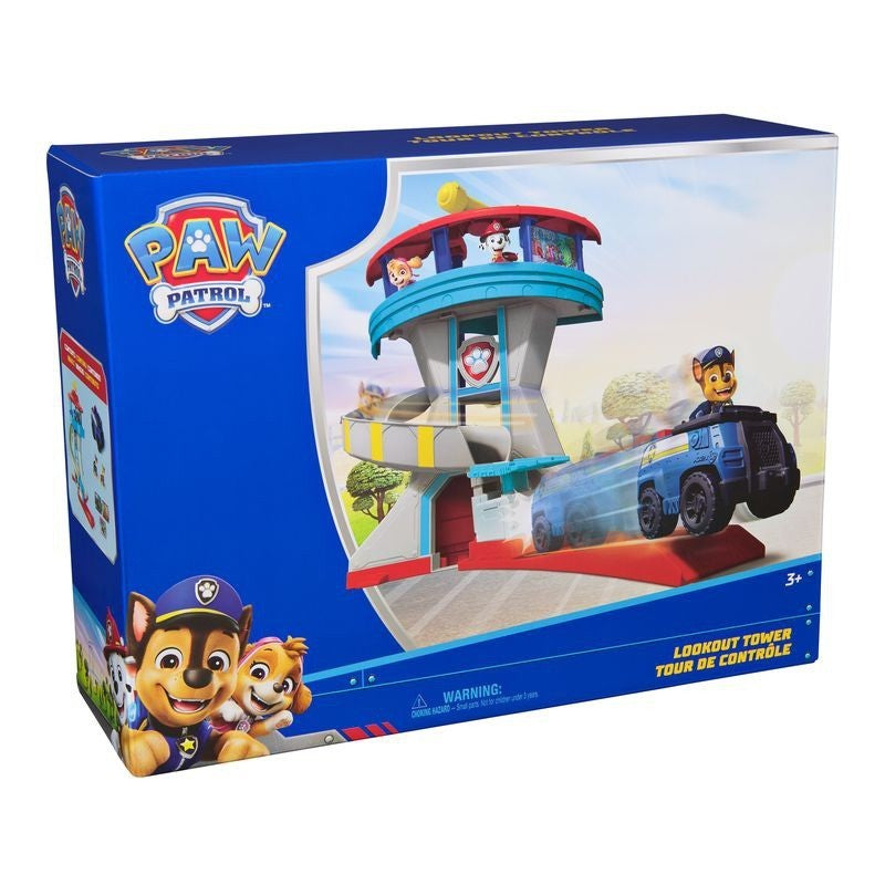 PAW Patrol Lookout Tower with 2 Chase Action Figures Vehicle & Launcher