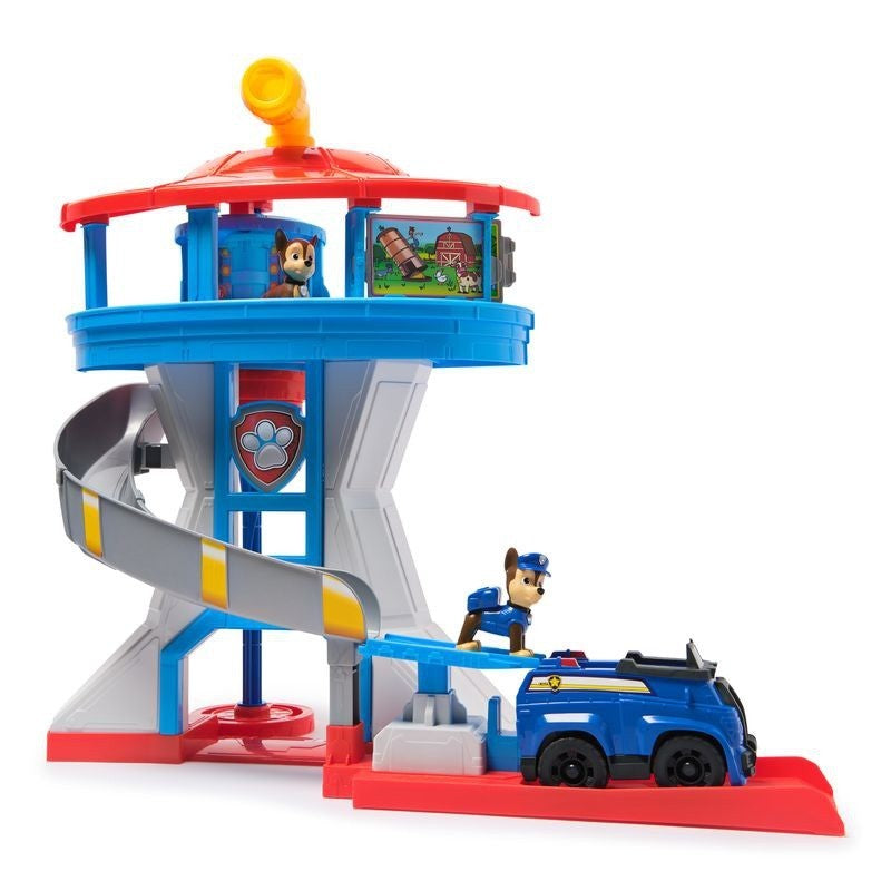 PAW Patrol Lookout Tower with 2 Chase Action Figures Vehicle & Launcher