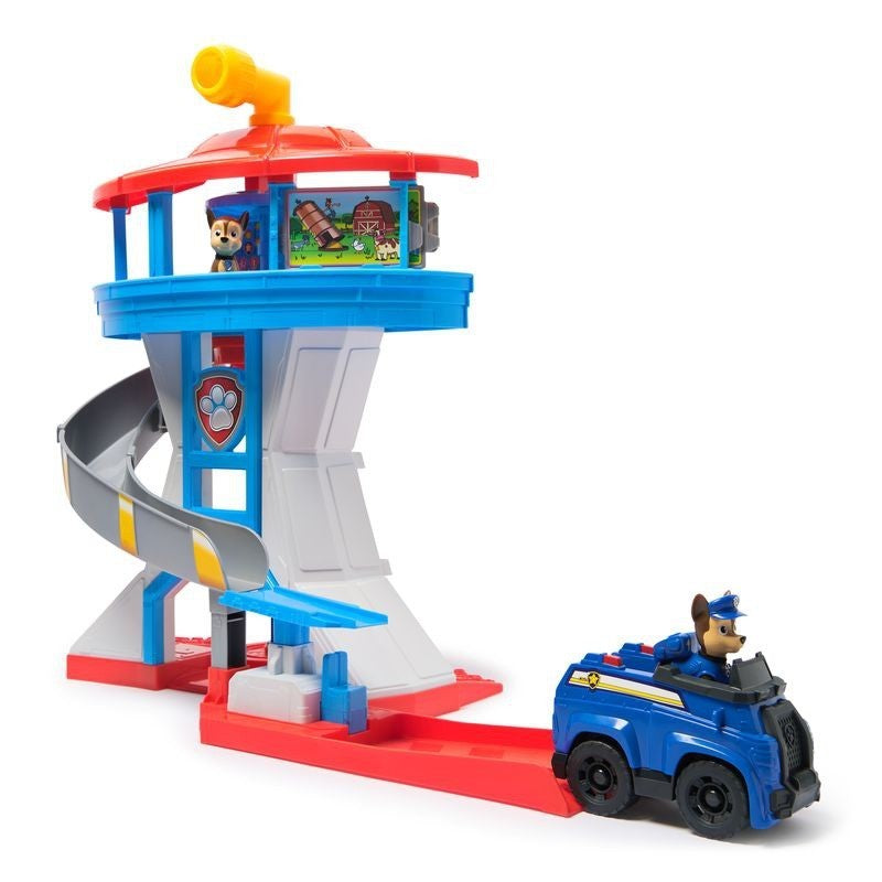PAW Patrol Lookout Tower with 2 Chase Action Figures Vehicle & Launcher