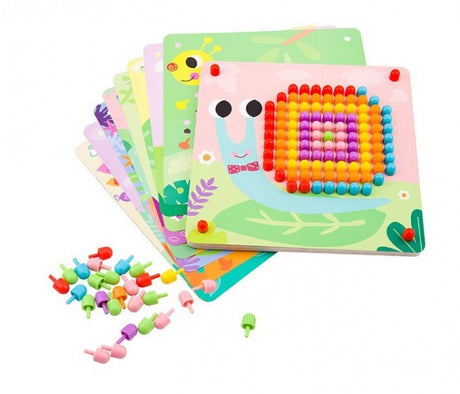 Tooky Toys  23 X 23 X 2 Cm Pattern Pegs, Small