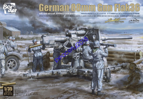 German 88mm Flak 36/37 Gun W/6 Anti-Aircraft Artillery Crew (Limited Edition) New