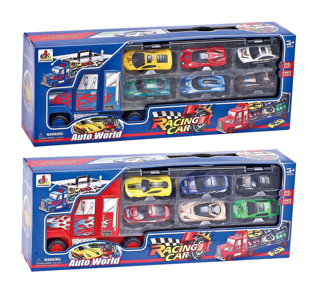 Truck Carry Case With 6 Diecast Cars