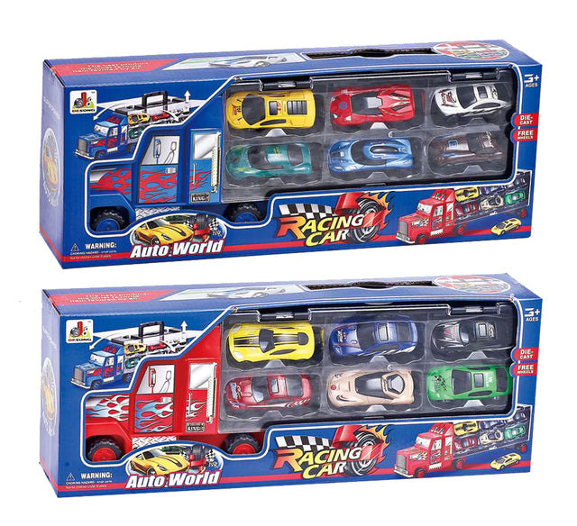 Truck Carry Case With 6 Diecast Cars